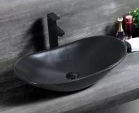 Раковина для ванной чёрная матовая . CeramaLux 7811АМВ