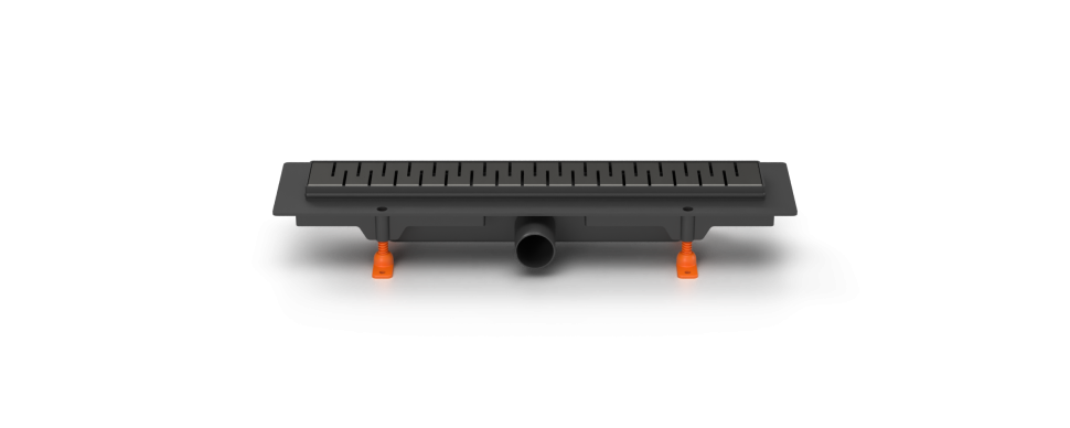 Душевой желоб MILLEAU Point M650PB с комбинированным затвором и черной декоративной решеткой