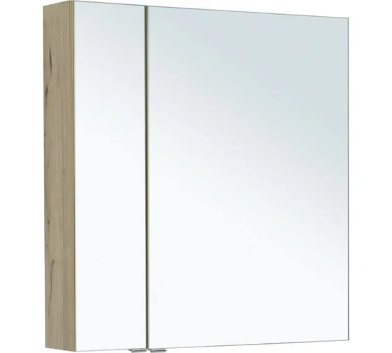 Зеркальный шкаф Aquanet Алвита New 60 дуб веллингтон белый