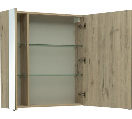 Зеркальный шкаф Aquanet Алвита New 60 дуб веллингтон белый