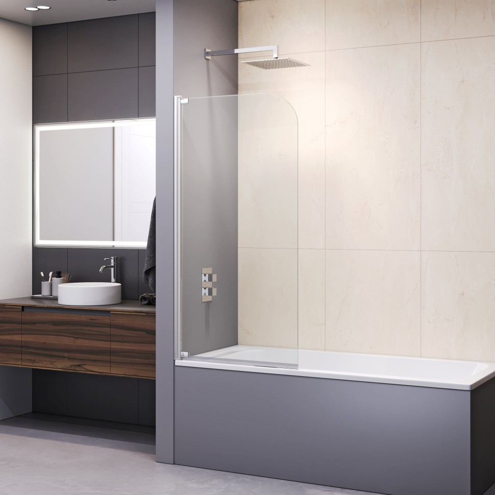 Шторка на ванну RGW SC-01 (Прозрачное, 1000)