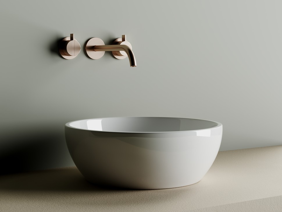 Умывальник чаша накладная круглая Element 410x410x145мм