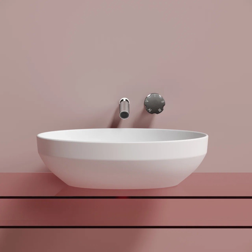 Умывальник чаша накладная овальная (цвет Белый Матовый) Element 502x363x145мм
