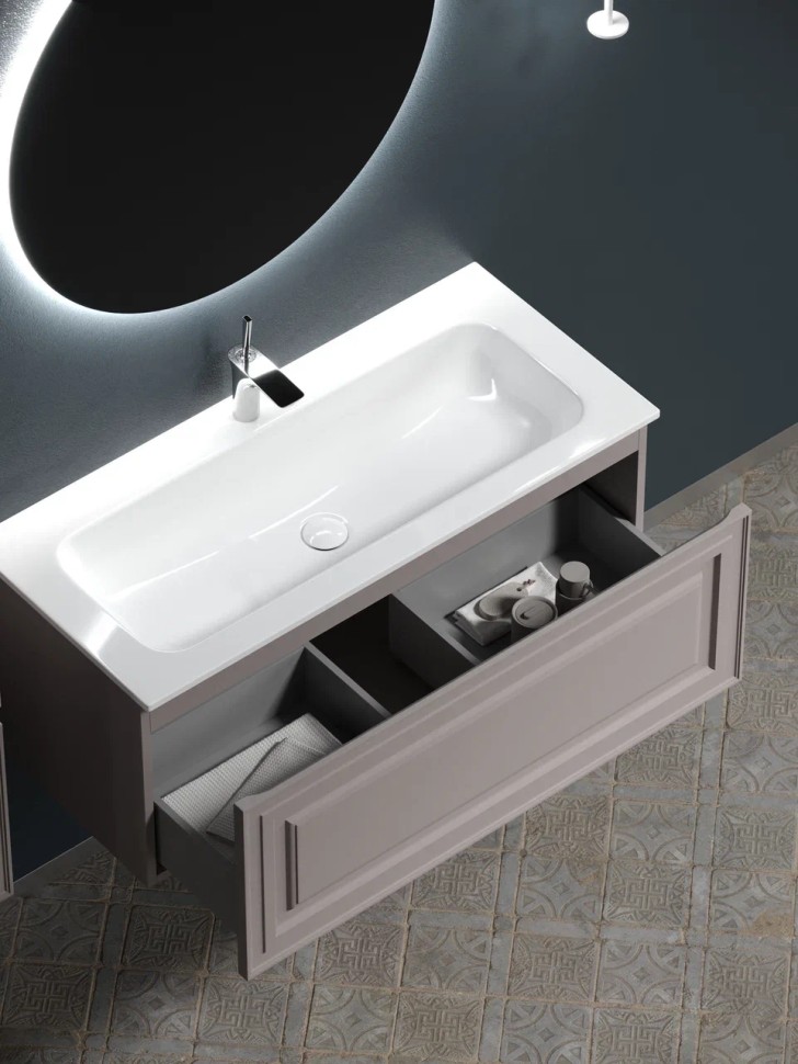 Тумба подвесная SANCOS Very 995х445х406, c одним ящиком оснащенным доводчиками, Doha Soft , арт.VR100SM