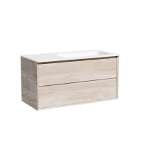 Тумба подвесная SANCOS Marmi 2.0 правая, 995х445х520, c двумя ящиками оснащенными доводчиками скрытого монтажа, цвет дуб галифакс натуральный, арт. MR2.0100REG