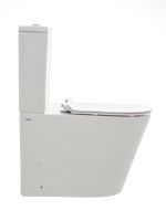 AQM1001 Унитаз напольный Rimless c сиденьем SoftClose, горизонтальный выпуск. 670x360x445мм