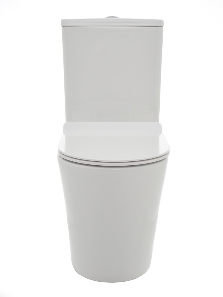 AQM1001 Унитаз напольный Rimless c сиденьем SoftClose, горизонтальный выпуск. 670x360x445мм