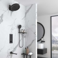 Душевой комплект VSFW-433TI3RMB встраиваемый, термостатический, трехрежимный, черный