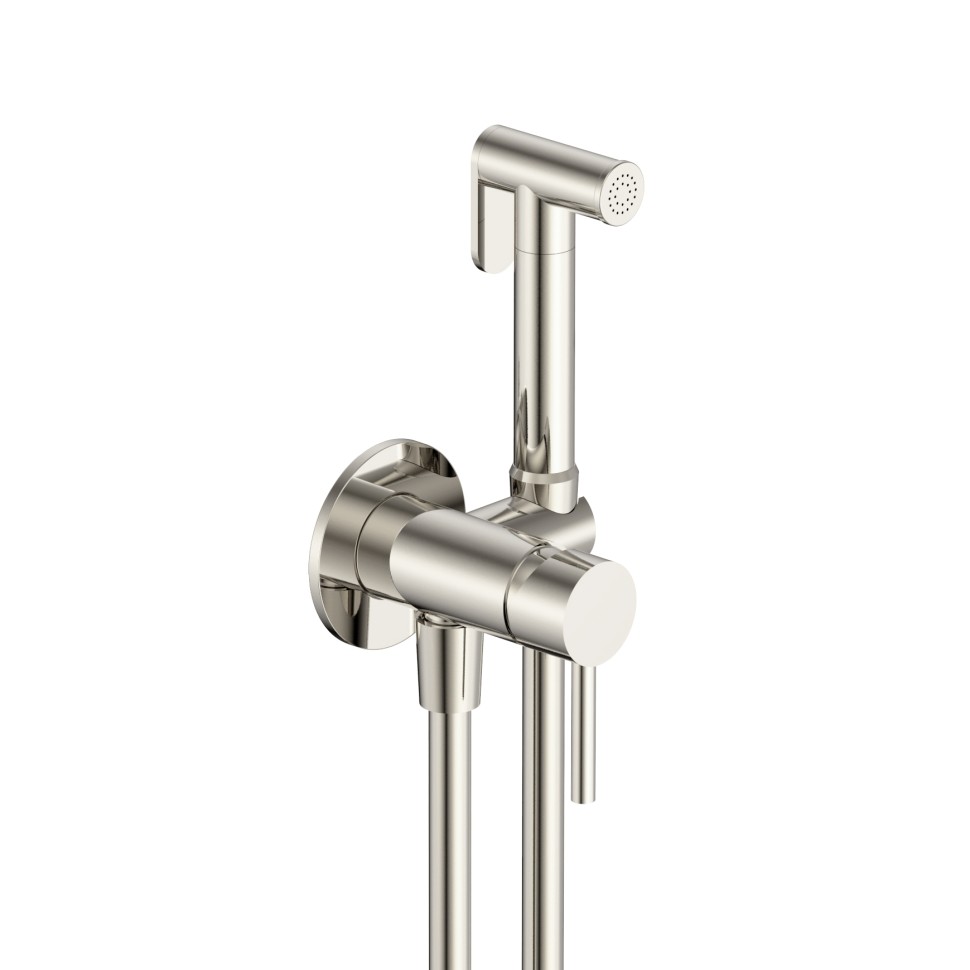 AQM6217BN Siena Готовый комплект гигиенического душа (скрытый монтаж, латунная лейка), никель шлифованный