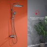 Душевая система Raglo с термостатом для ванны графит