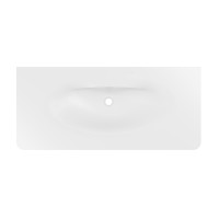 Раковина Vincea Caprise VCB-4CA120MWLG, Corian, цвет белый матовый + светло-серый матовый