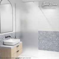 Душевая перегородка IBERICA BLANCA Mod.602 Walk In матовое стекло/хром 100х200см (IB602.MC.200.100)