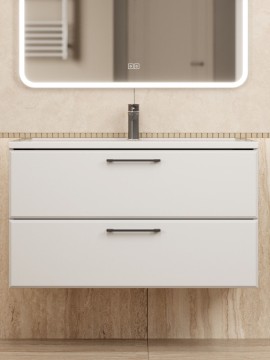 Тумба под раковину Uperwood Foster NEW 90 см, подвесная, белая
