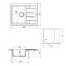 Кухонная мойка кварцевая Uperwood Quartz Premium UPD-03-02, прямоугольная, бежевая