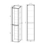 Шкаф Paola VSC-2P170GW-R подвесной, 1700*350*350, G.White, правый