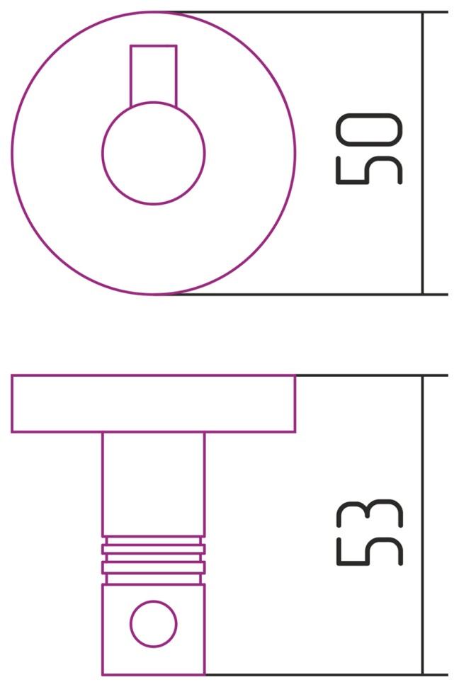 Вешалка Каньон - 1 крючок / L 50