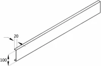 Экран для поддона из искусственного мрамора CEZARES TRAY-AS-A-90-100-SCR-NERO