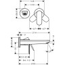 Смеситель для раковины Hansgrohe Rebris S (72528670) внешняя часть, черный хром матовый