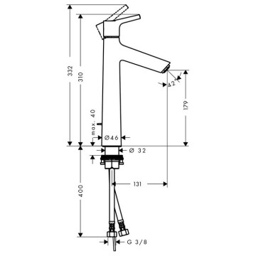 Смеситель для раковин Hansgrohe Talis S хром (72031000)