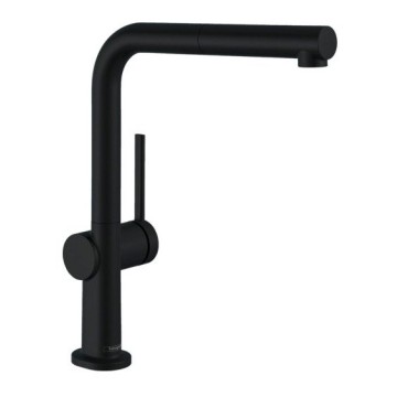 Смеситель для кухни Hansgrohe Talis M54 с выдвижным изливом, 1jet 72808670, черный матовый