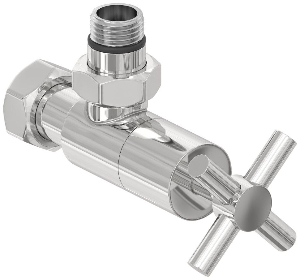 Вентиль угловой крест (G 1/2" НР х G 3/4" НГ)