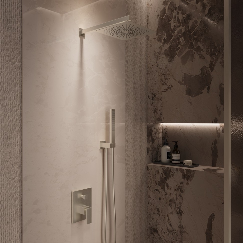 Душевой комплект Dice VSFW-2DS1BN встраиваемый, 2 режима, брашированный никель