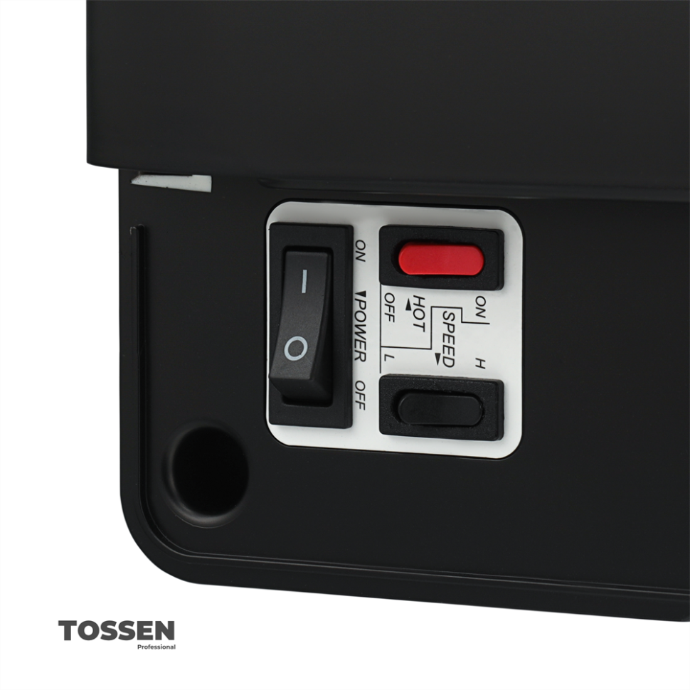 TOSSEN DH 1615 PB - погружная сушилка для рук (коллекция «Матовый чёрный»)