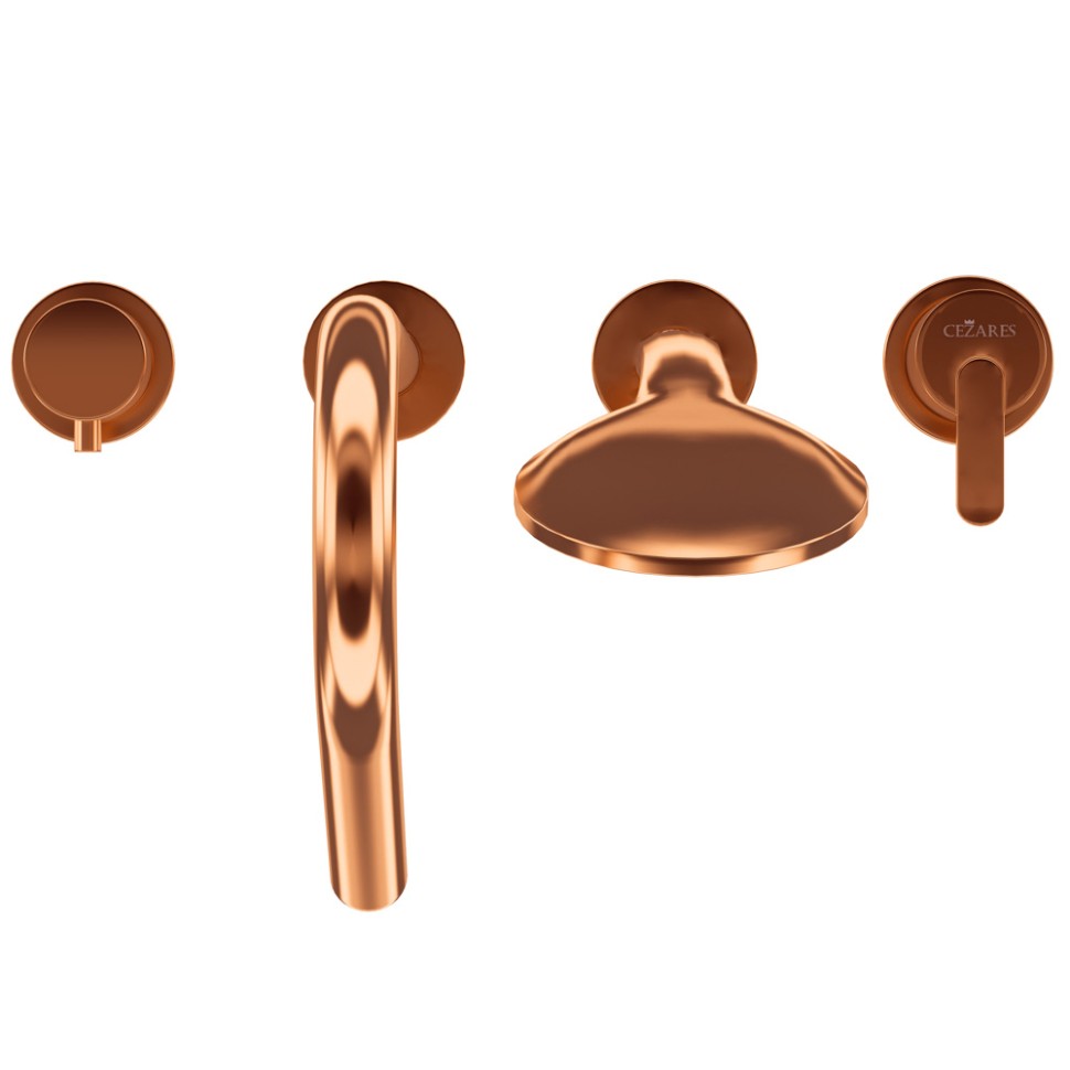 Смеситель на борт ванны CEZARES LEAF-BVDM4-SS