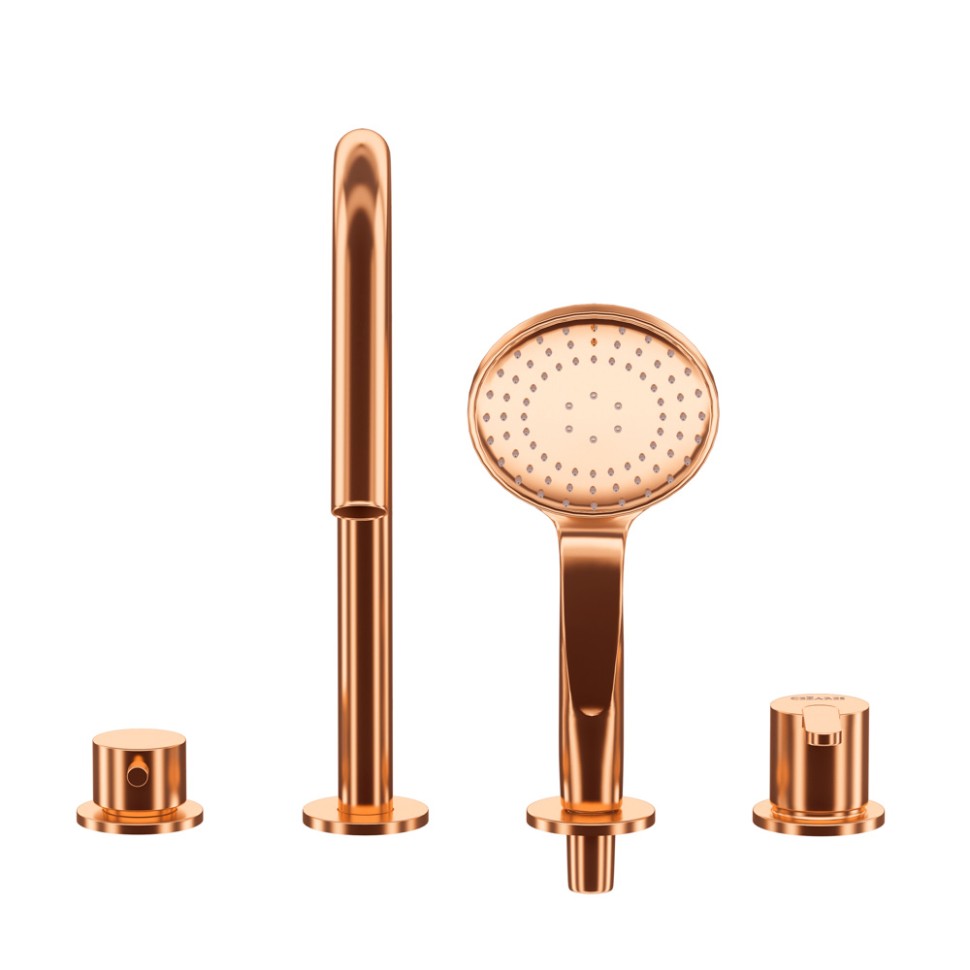 Смеситель на борт ванны CEZARES LEAF-BVDM4-SS