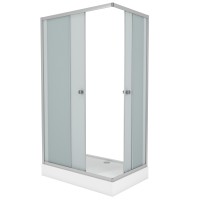 Душевой уголок Niagara Eco NG-012-14Q (120х80х195) низкий поддон(13см),стекло матовое,2 места