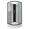 Душевая кабина Niagara Classic NG-6703-14BK (80х80х200) средний поддон(26см),черный,стекло прозрачное,4 места