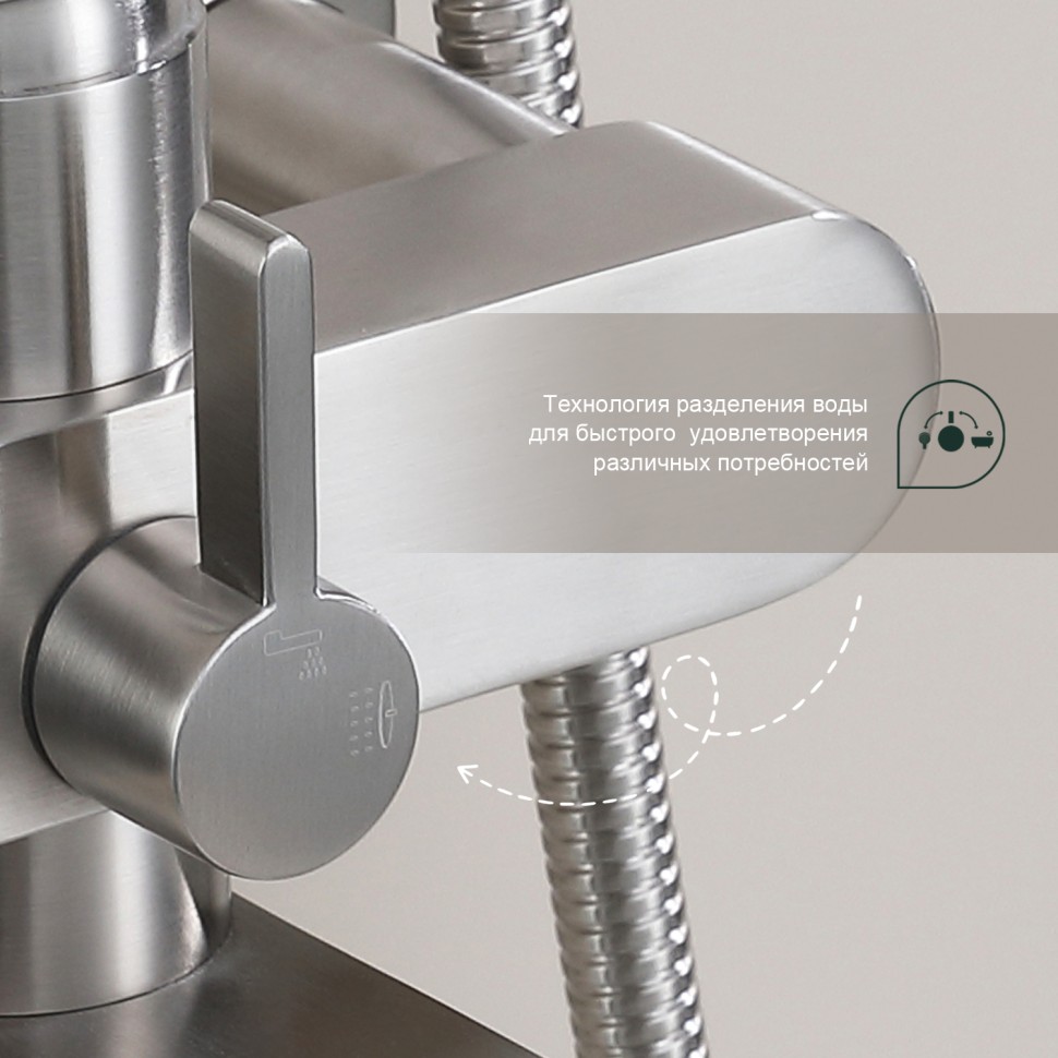 Душевая система Splenka для ванны и душа S222.24.05 Сатин