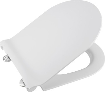 Сиденье GSI SLIM NEW MS86CSNS11, с микролифтом Soft Close, быстросъёмное, цвет Белый глянцевый
