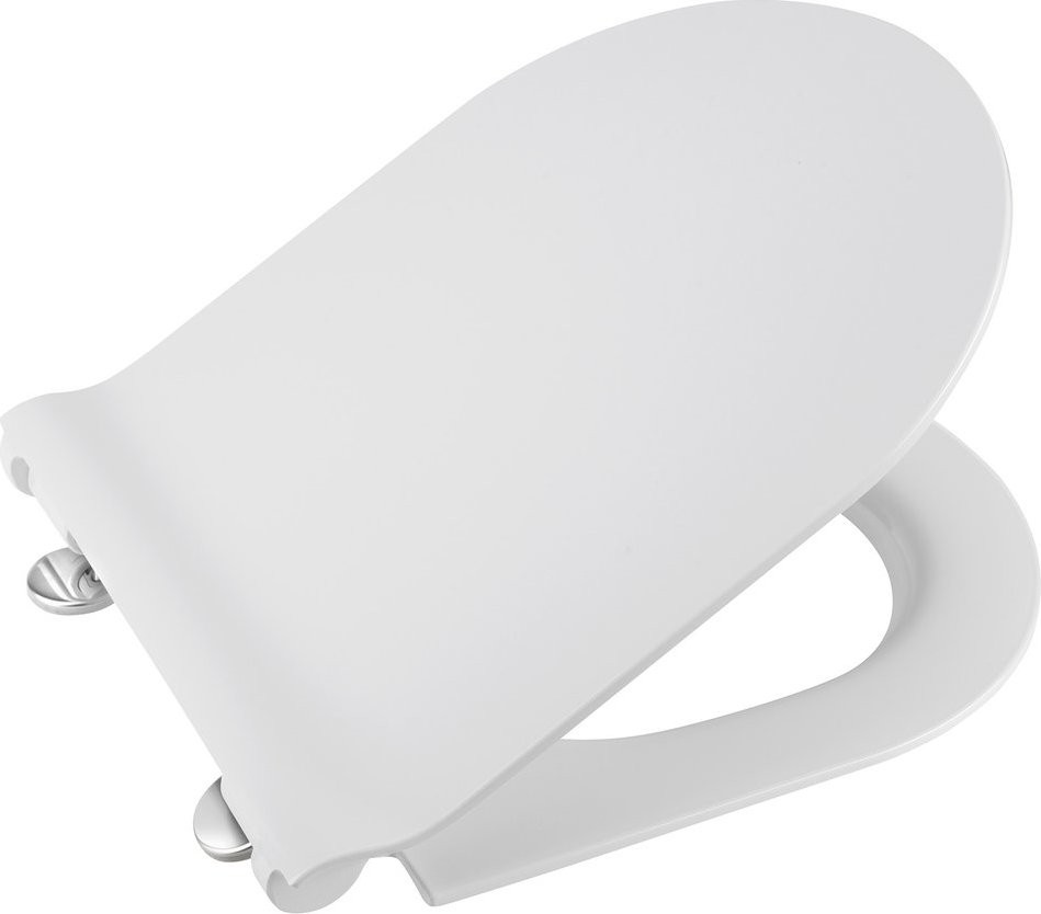Сиденье GSI SLIM NEW MS86CSNS11, с микролифтом Soft Close, быстросъёмное, цвет Белый глянцевый