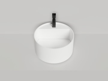 Раковина накладная ARMONIA ROUND TOP 02 без отверстия под смеситель 450х450х250 S-Sense Глянцевое