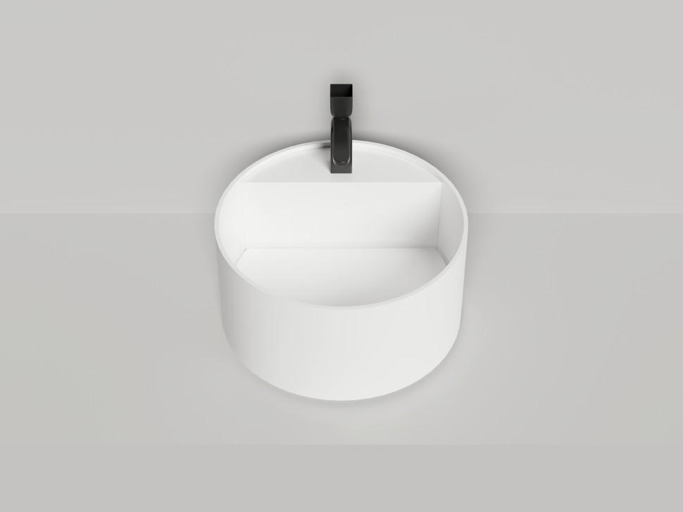 Раковина накладная ARMONIA ROUND TOP 02  без отверстия под смеситель 450х450х250 S-Sense Глянцевое
