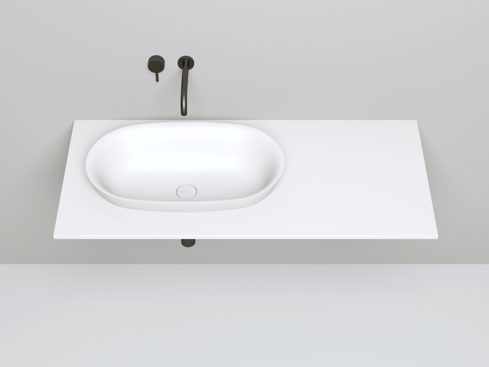 Раковина полувстраиваемая MAREA 01 645х387х165 S-Sense Глянцевое