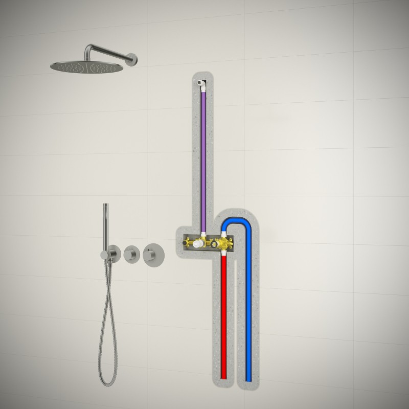 Душевая система встроенная с термостатом Timo Saona SX-2359/13SM никель