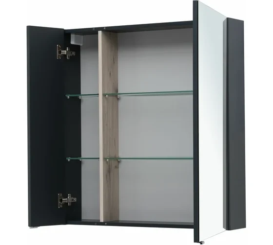 Зеркальный шкаф Aquanet Алвита New 80 Антрацит