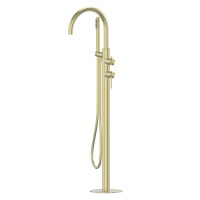 Смеситель ABBER Wasser Kreis 316 AF8115BG напольный для ванны, брашированное светлое золото