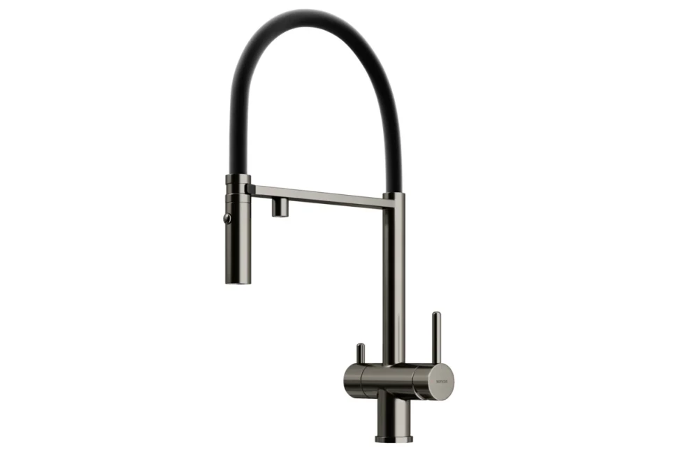 Смеситель для кухни SANCOS Imola с возможностью подключения фильтра для воды, цвет вороненая сталь, арт. SC4010GG