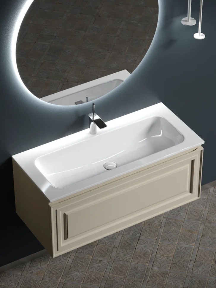 Тумба подвесная SANCOS Very 995х445х406, c одним ящиком оснащенным доводчиками, Beige Soft , арт.VR100CE