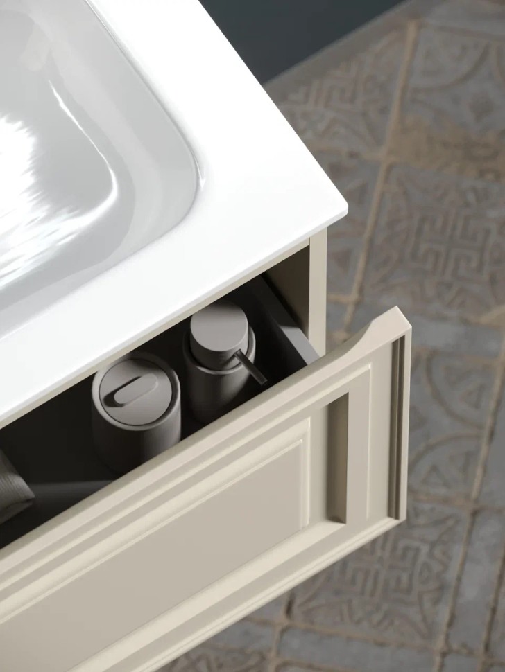 Тумба подвесная SANCOS Very 995х445х406, c одним ящиком оснащенным доводчиками, Beige Soft , арт.VR100CE