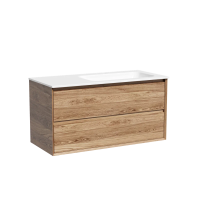 Тумба подвесная SANCOS Marmi 2.0 правая, 995х445х520, c двумя ящиками оснащенными доводчиками скрытого монтажа, цвет дуб чарльстон, арт.MR2.0100RECH