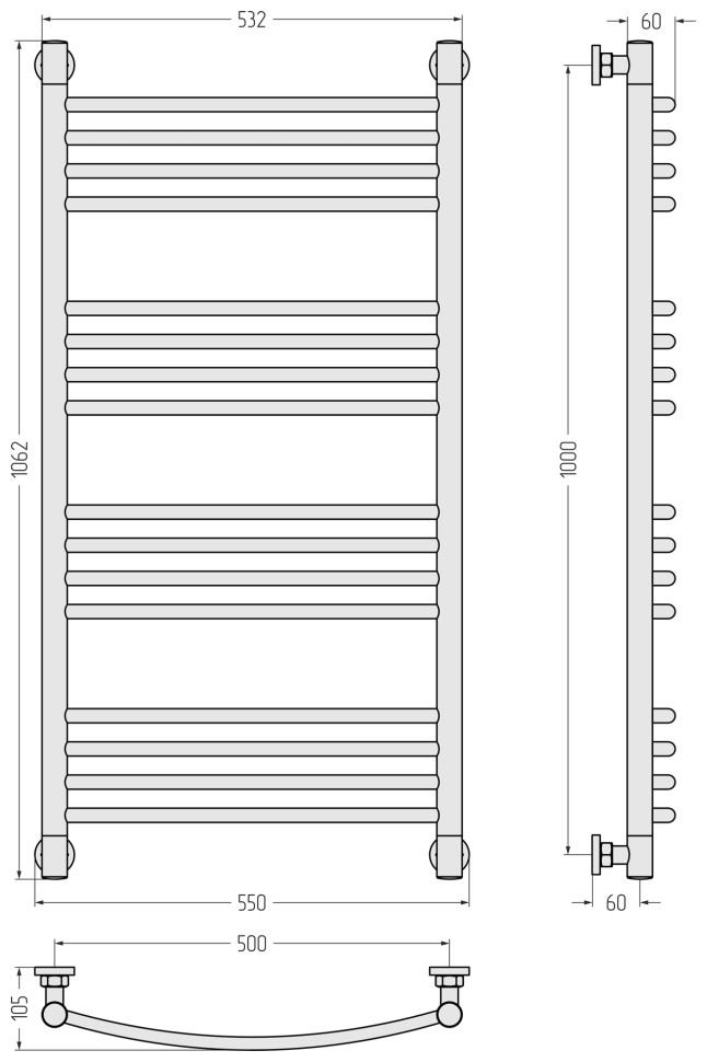 Богема+ выгнутая 1000х500
