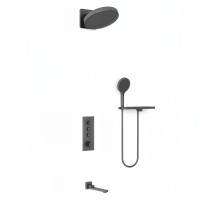 Душевой комплект Inspire VSFW-433TI3RGM встраиваемый, термостат, трехрежимный, вороненая сталь