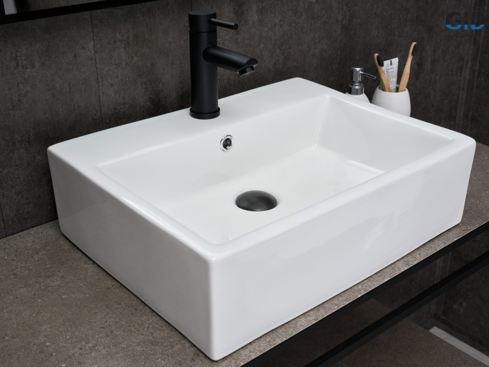 Раковина Gid N9153 51215 накладная белая 53x41x15
