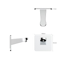 AQM8701CR Держатель верхнего душа, настенный, Хром