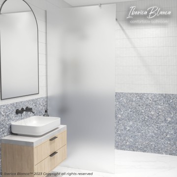 Душевая перегородка IBERICA BLANCA Mod.602 Walk In матовое стекло/хром 120х200см (IB602.MC.200.120)