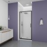 Душевая дверь Veconi Ottimo P30 B, 900x1900, черный матовый, стекло матовое